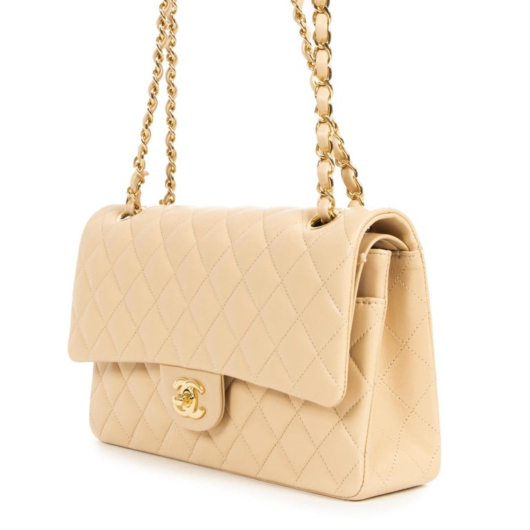 Chanel Medium Classic Flap Bag Nude GHW at 1stDibs