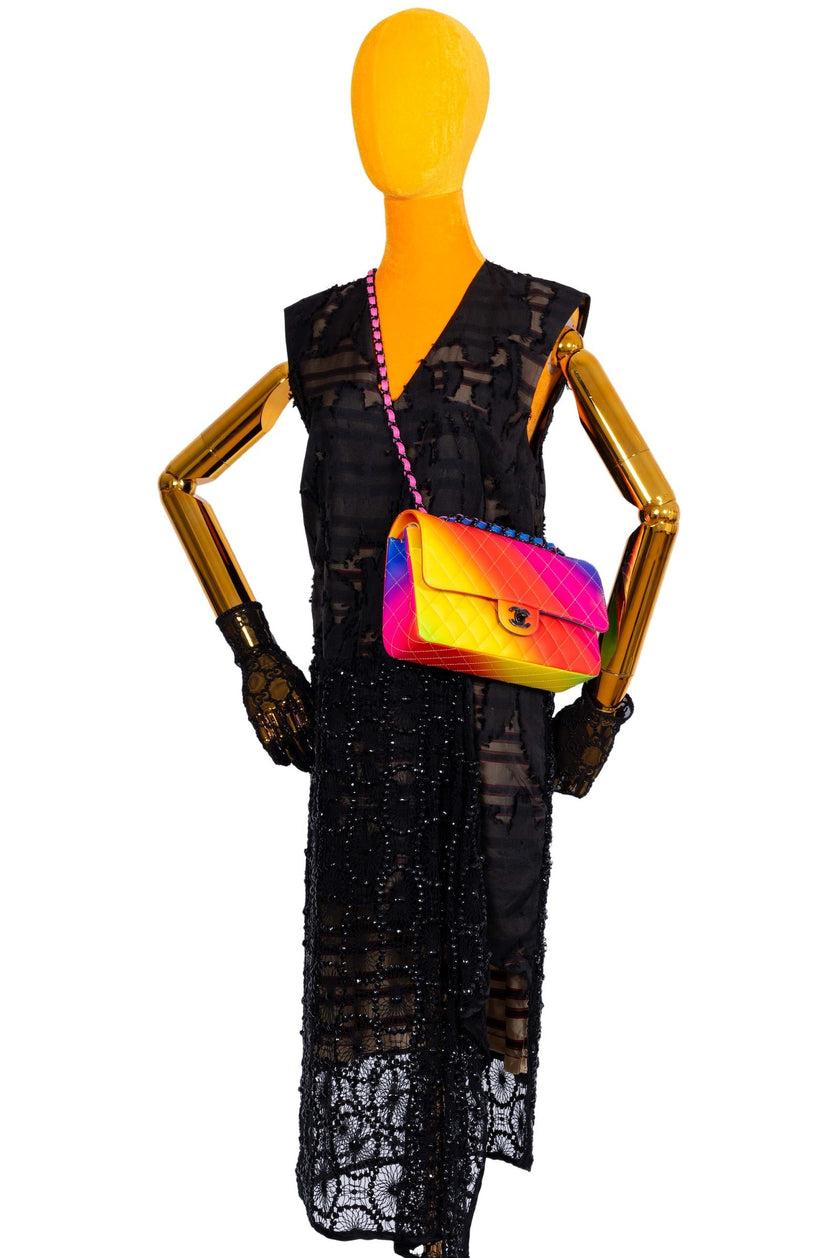 Chanel Medium Classic Flap Bag Rainbow 23C (Cruise Collection) For Sale 3