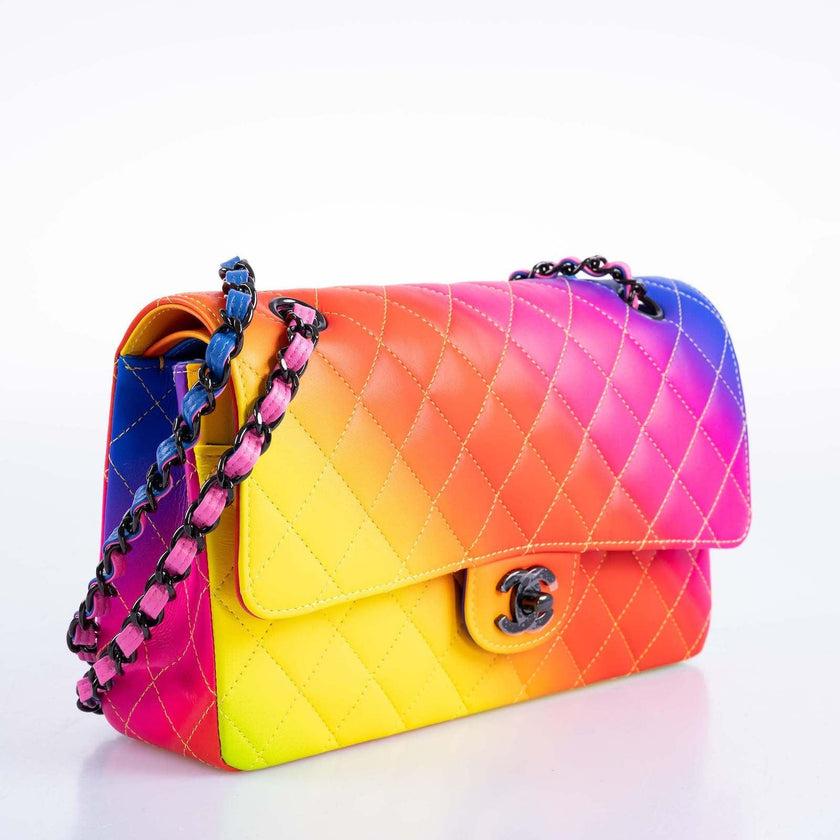 Chanel Medium Classic Flap Bag Rainbow 23C (Cruise Collection)

The Chanel Classic Double Flap Bag is an iconic symbol of timeless elegance, renowned globally for its unmistakable design. The 23 C collection is a testament to its enduring appeal,