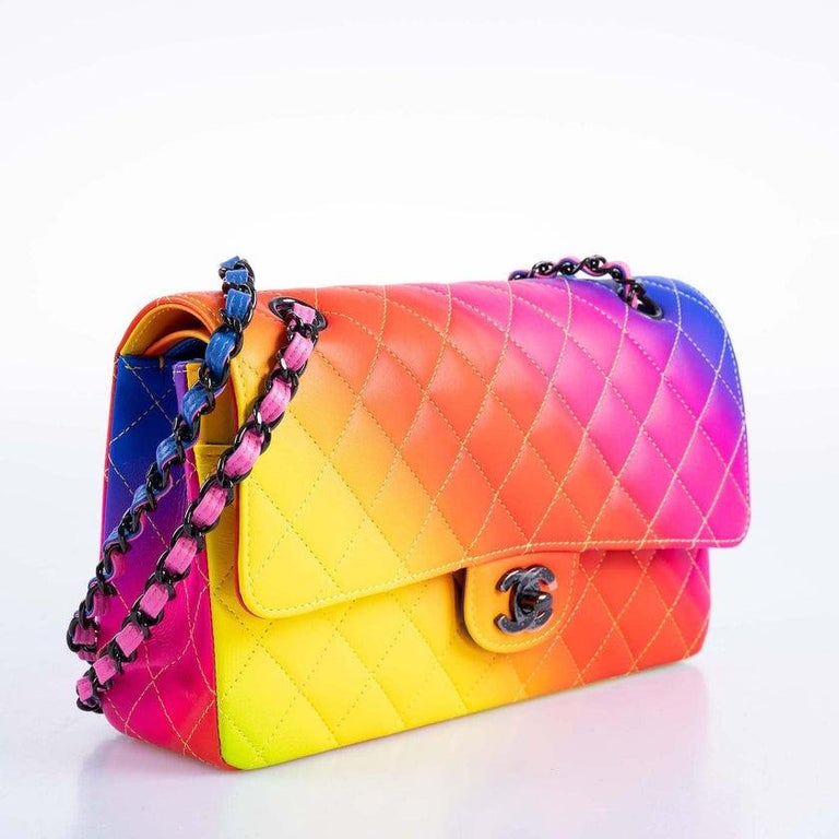 Chanel Medium Classic Flap Bag Rainbow 23C (Cruise Collection) For Sale at  1stDibs
