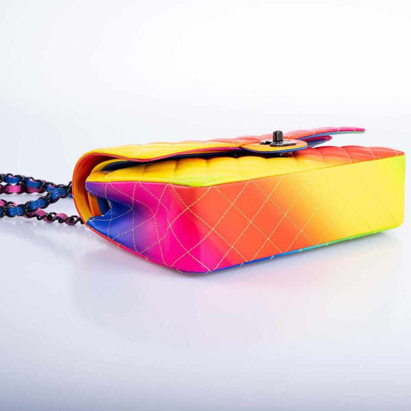 chanel medium classic flap bag rainbow 23c cruise collection
