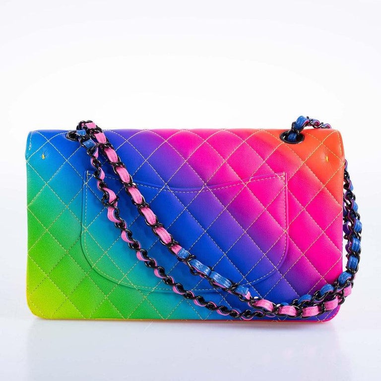 Chanel Medium Classic Flap Bag Rainbow 23C (Cruise Collection) For Sale at  1stDibs