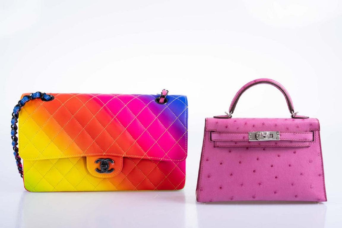 Chanel Medium Classic Flap Bag Rainbow 23C (Cruise Collection) For Sale 1