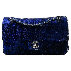 Chanel Medium Classic Sequin Single Flap