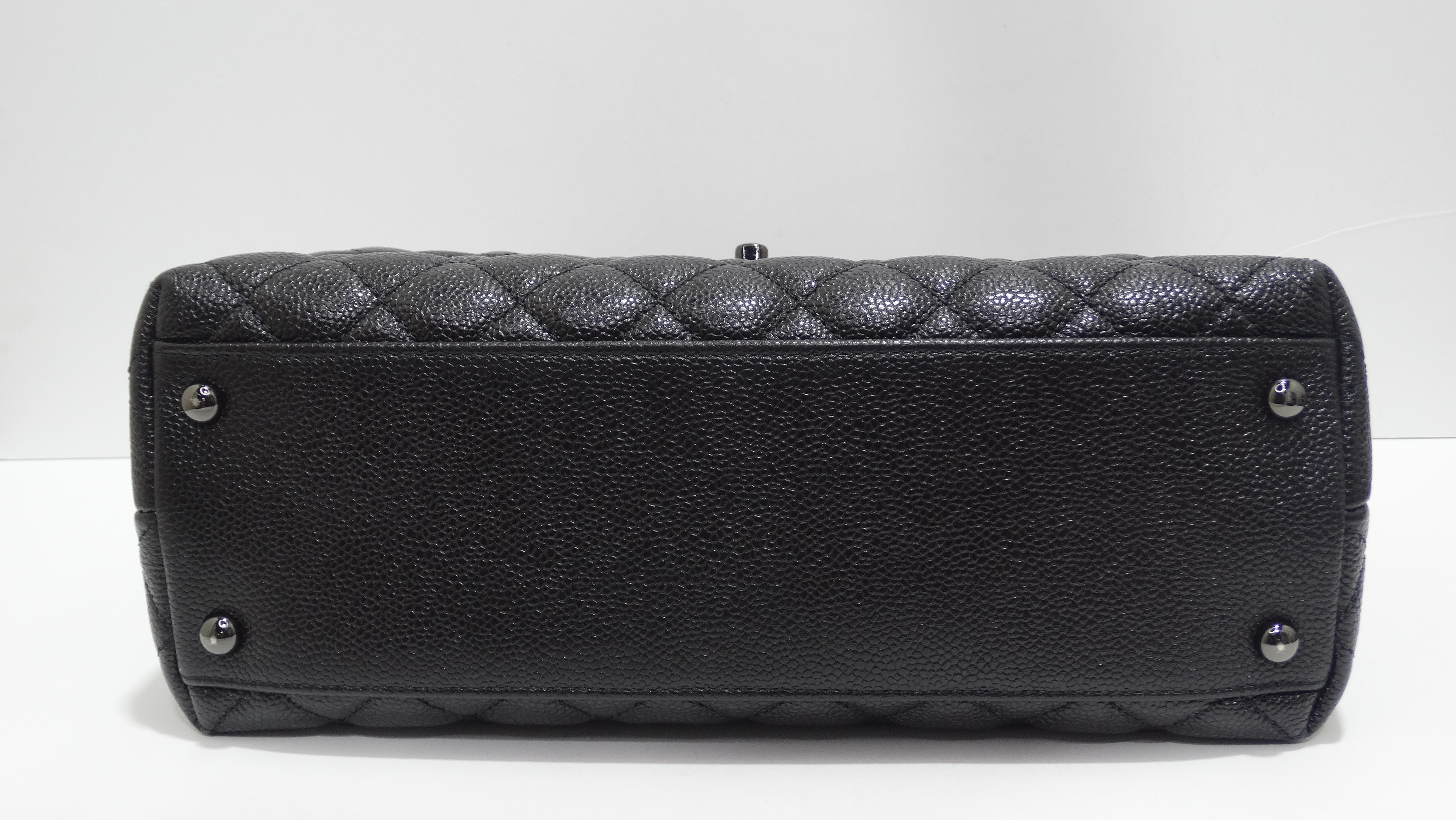 Chanel Medium Coco Caviar Quilted Top-Handle Bag 7