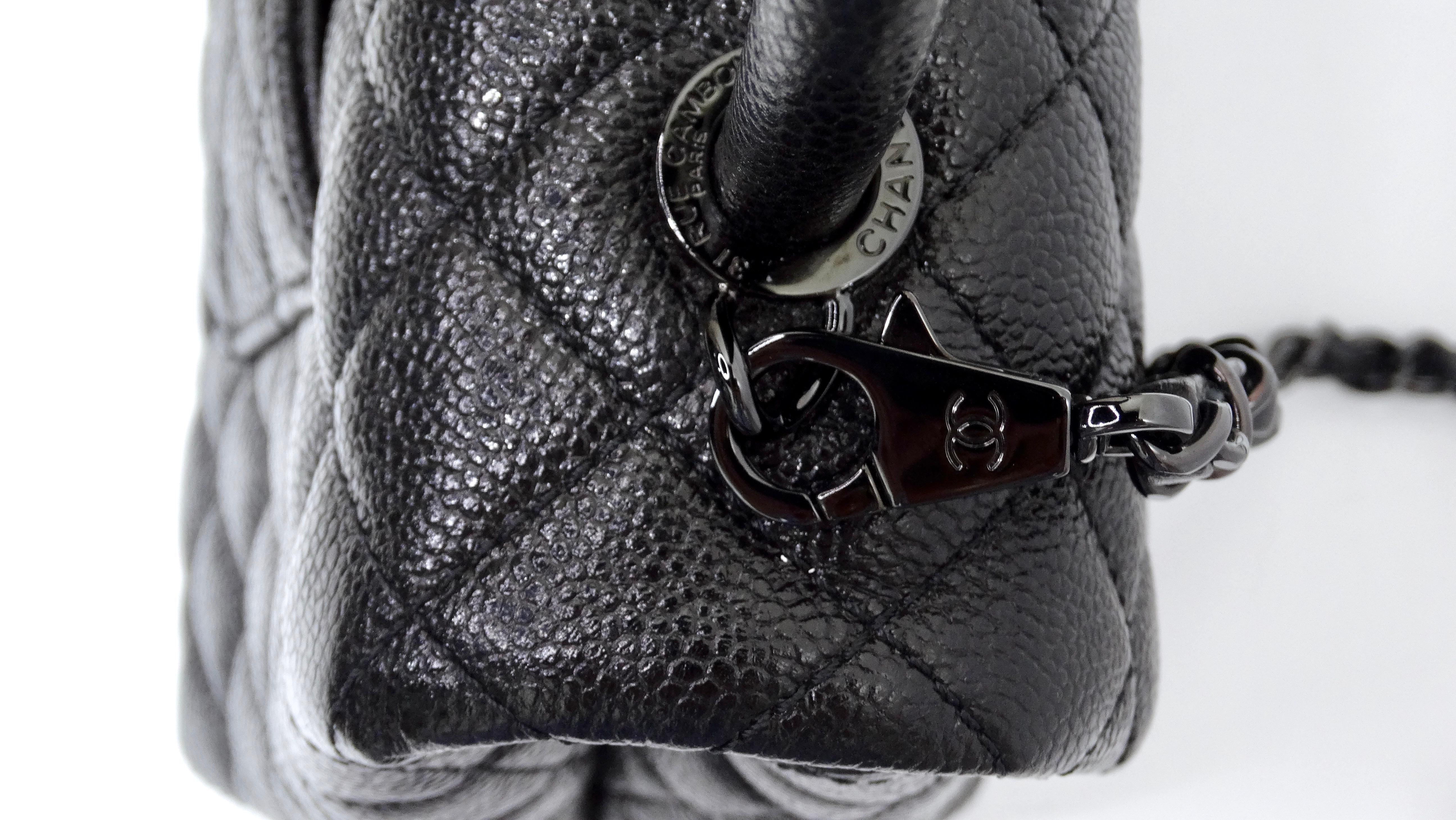 Chanel Medium Coco Caviar Quilted Top-Handle Bag 2