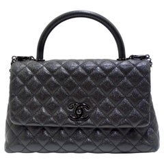 Chanel Medium Coco Caviar Quilted Top-Handle Bag