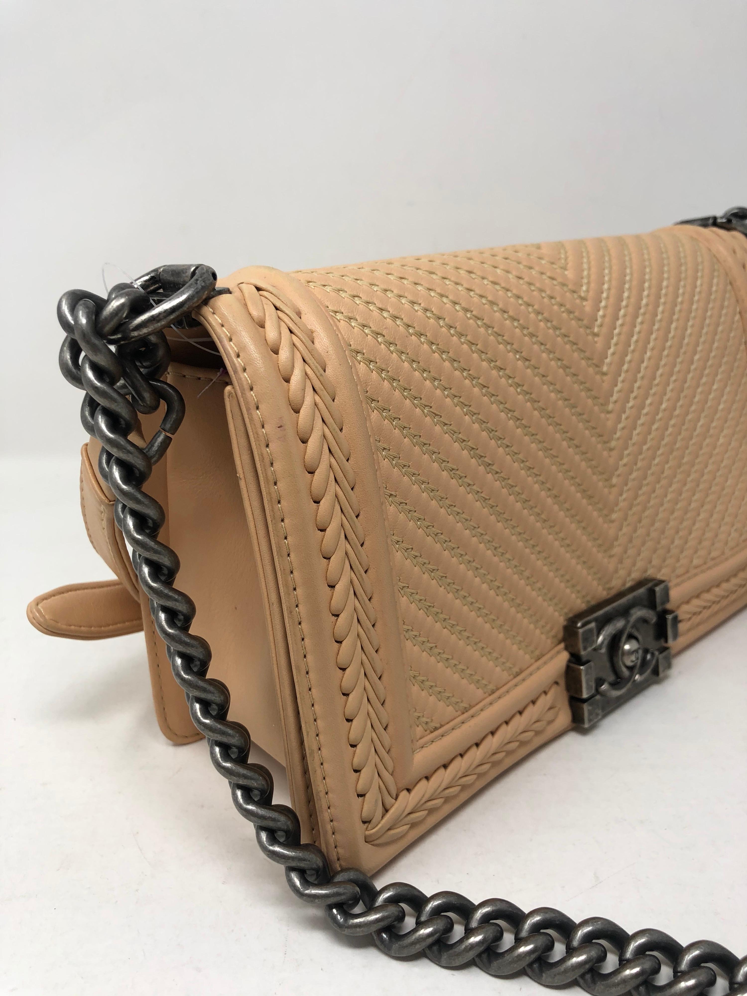 beige color chanel bag