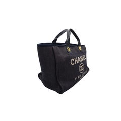 Chanel Medium Dark Washed Denim Deauville Tote