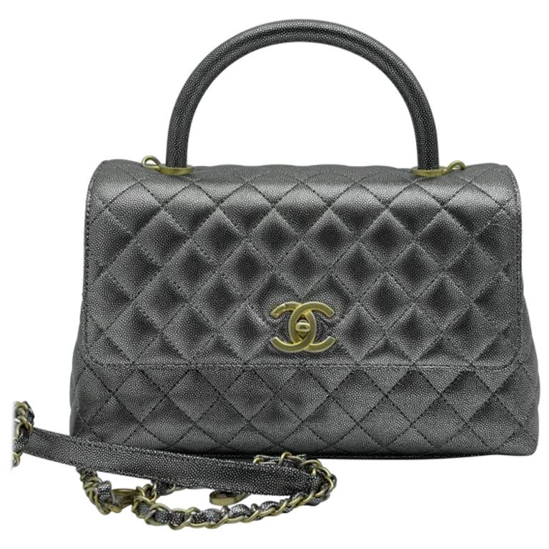 chanel coco handle metallic