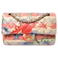 Chanel Medium Floral Lammleder Classic Double-Flap Handtasche