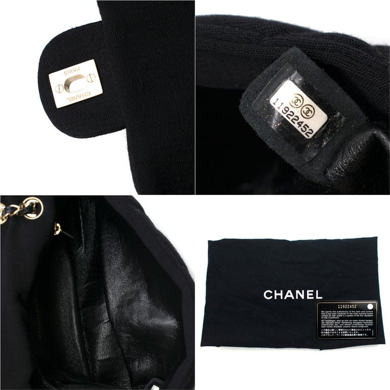 Chanel Medium Jersey Quilted Flap Bag at 1stDibs