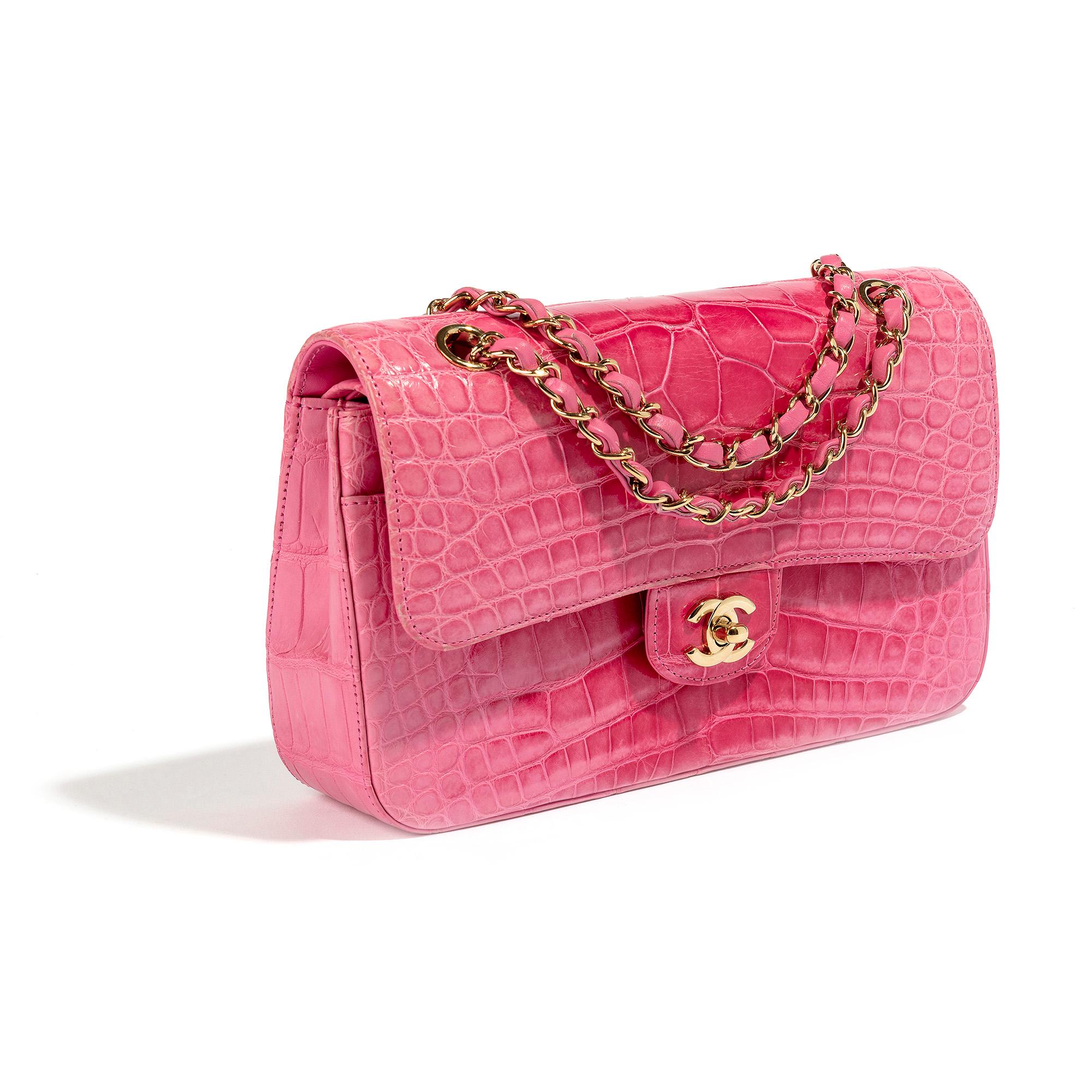 Women's or Men's Chanel Medium Pink Double Flap Bag