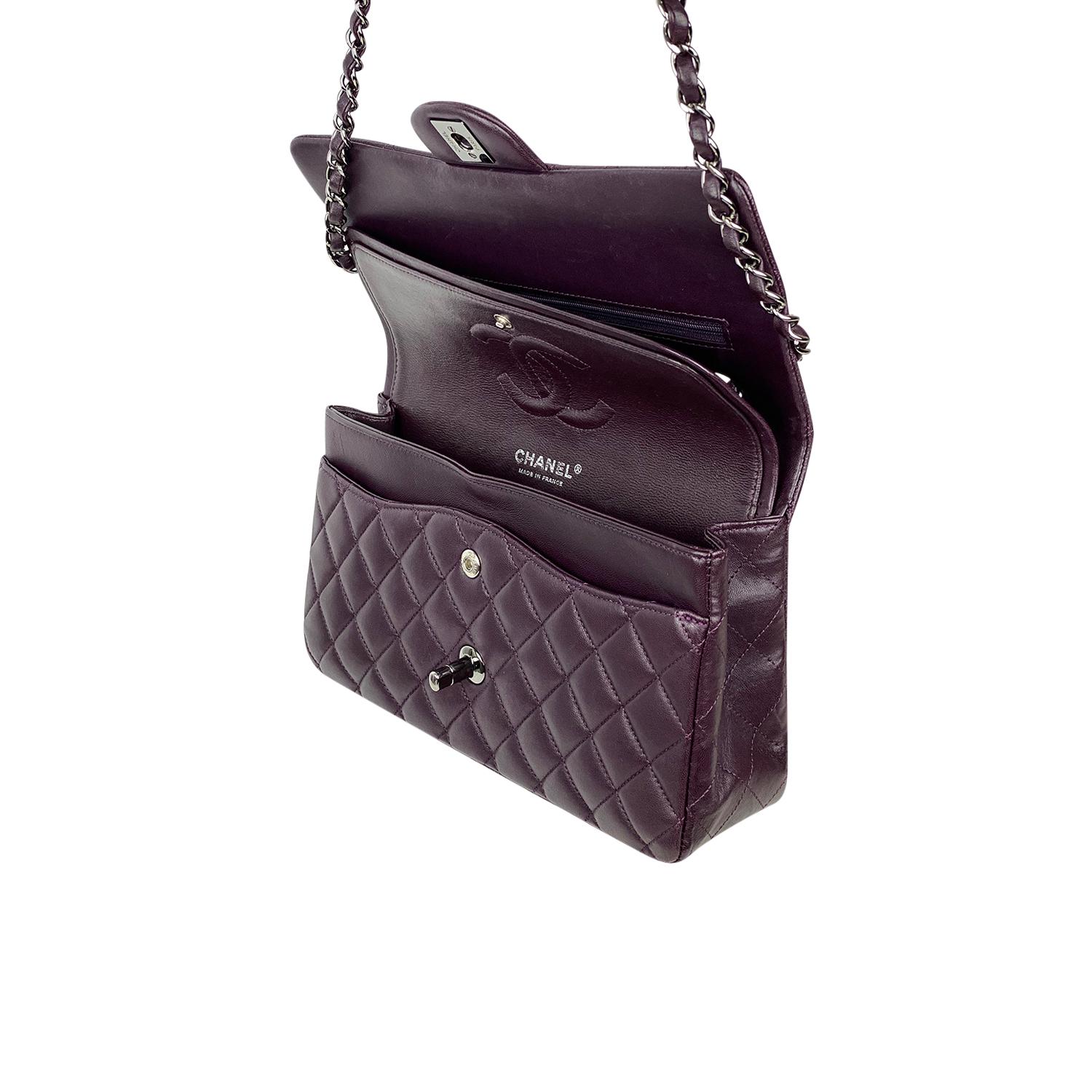 Chanel Medium Purple Classic/Timeless Double Flap Bag For Sale 6