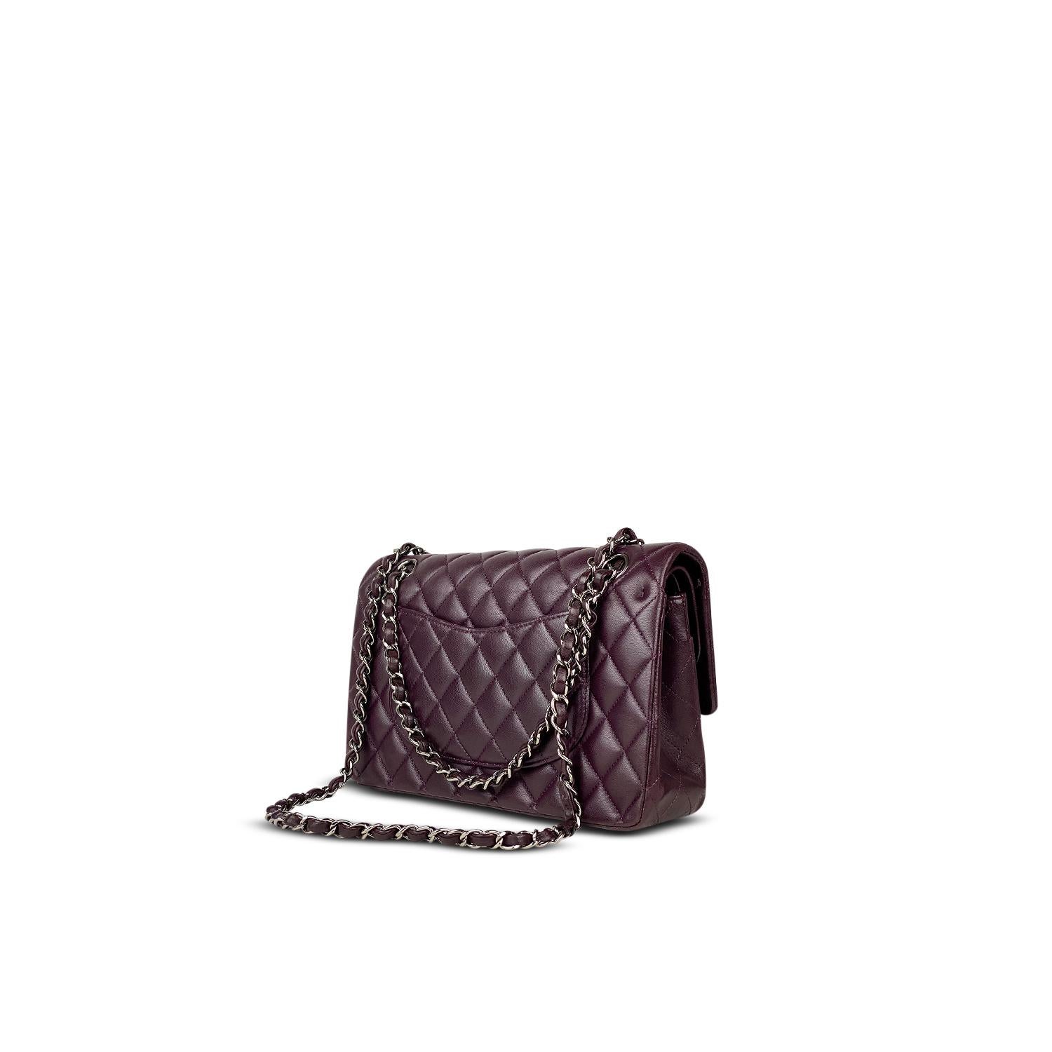 Women's Chanel Medium Purple Classic/Timeless Double Flap Bag For Sale