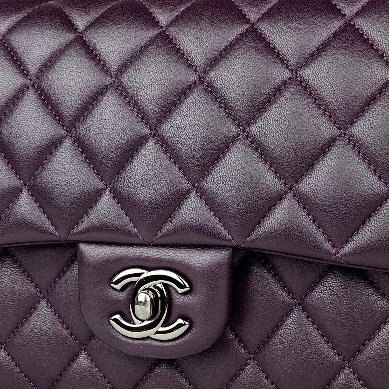 Chanel Medium Purple Classic/Timeless Double Flap Bag For Sale 2