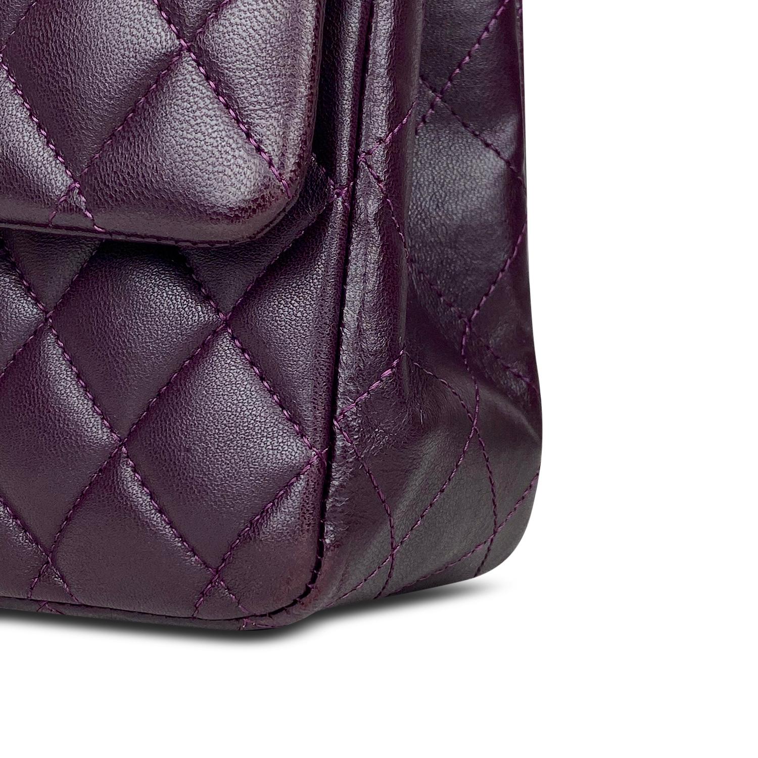 Chanel Medium Purple Classic/Timeless Double Flap Bag For Sale 3