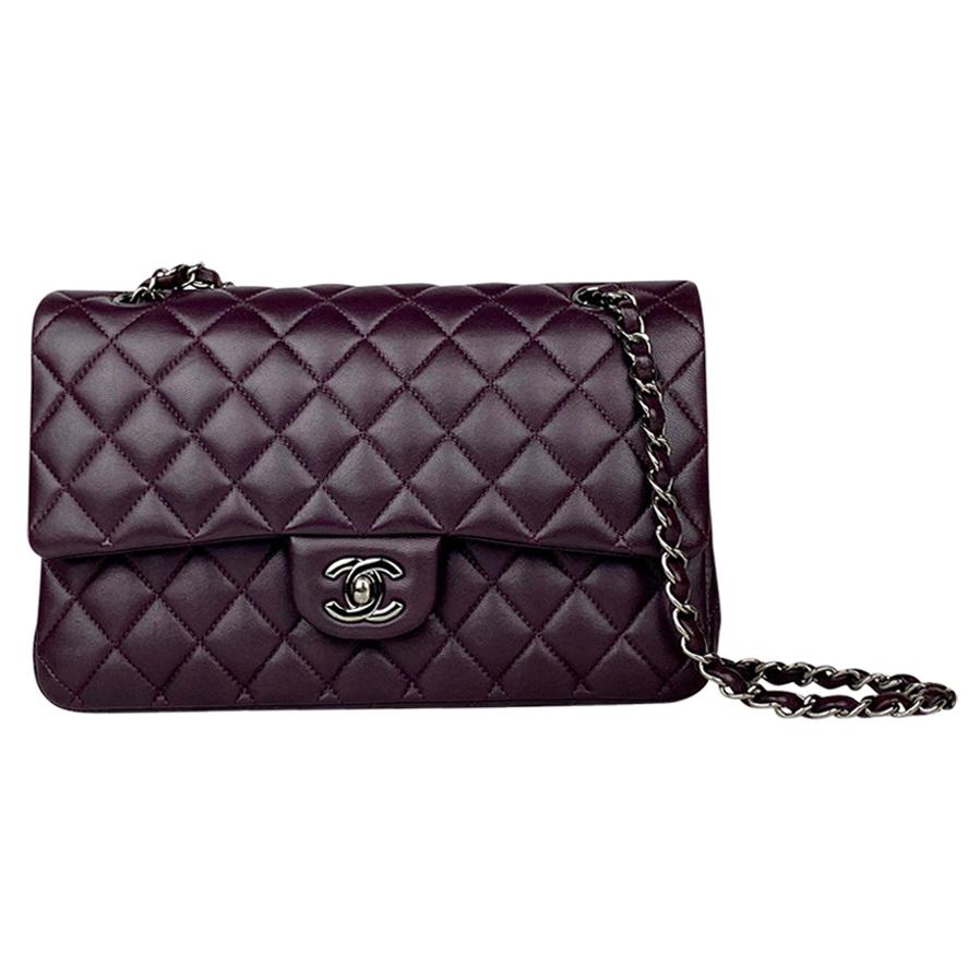 Chanel Medium Purple Classic/Timeless Double Flap Bag For Sale