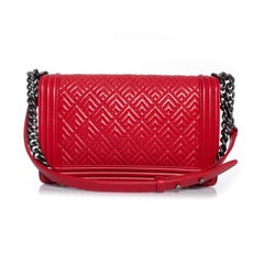Chanel, Medium quilted red boy bag
