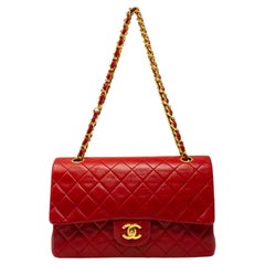 Vintage Chanel Medium Red Double Flap Bag