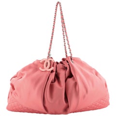 Chanel Melrose Cabas Tote Satin Large