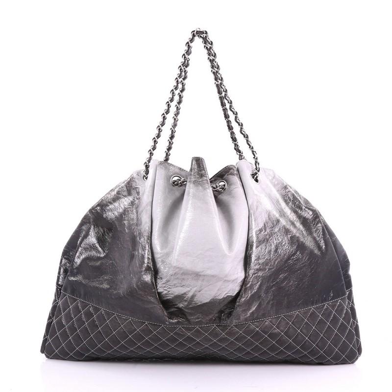 Chanel Melrose Degrade Cabas Tote Patent In Good Condition In NY, NY