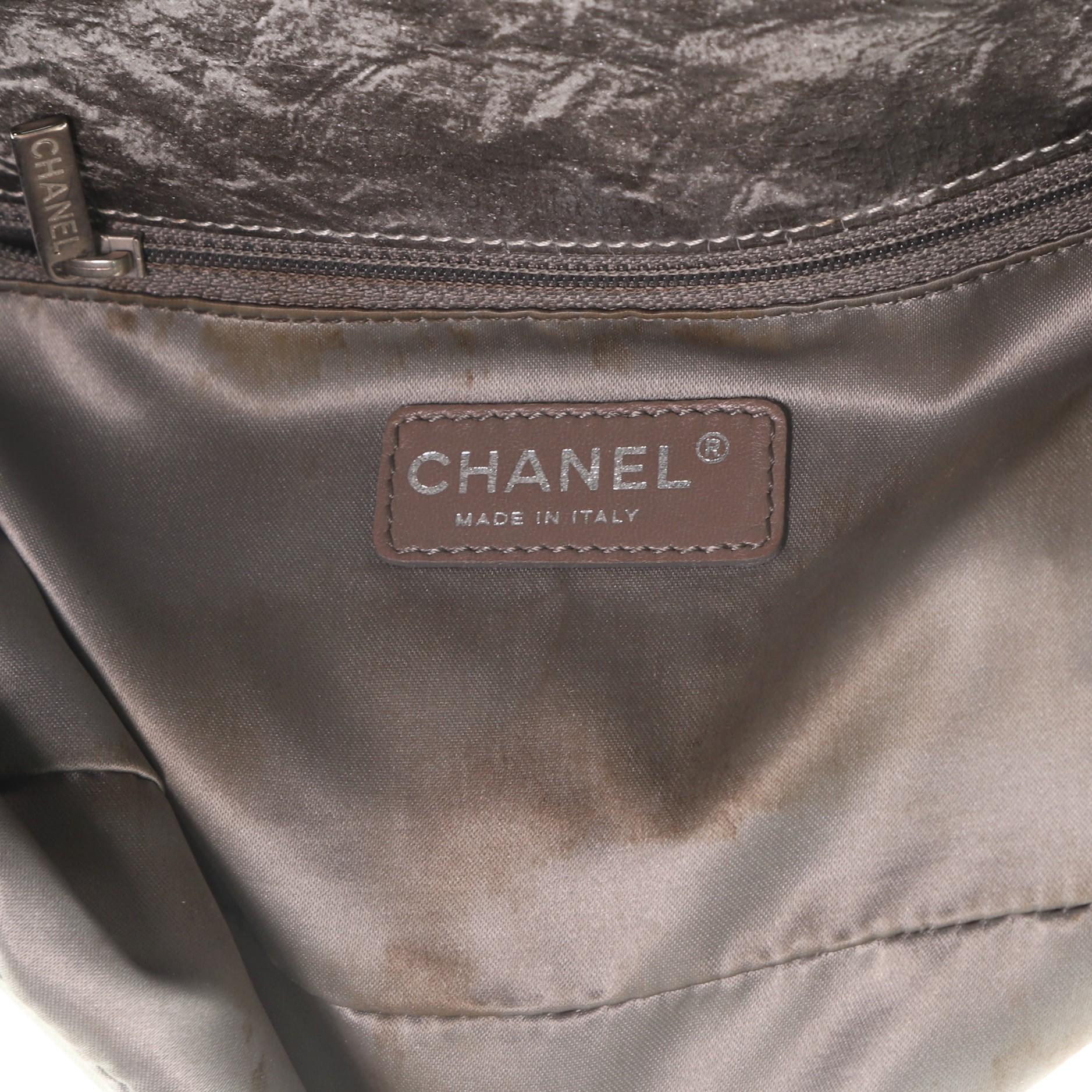 Chanel Melrose Degrade Flap Bag Quilted Patent Vinyl Medium 5
