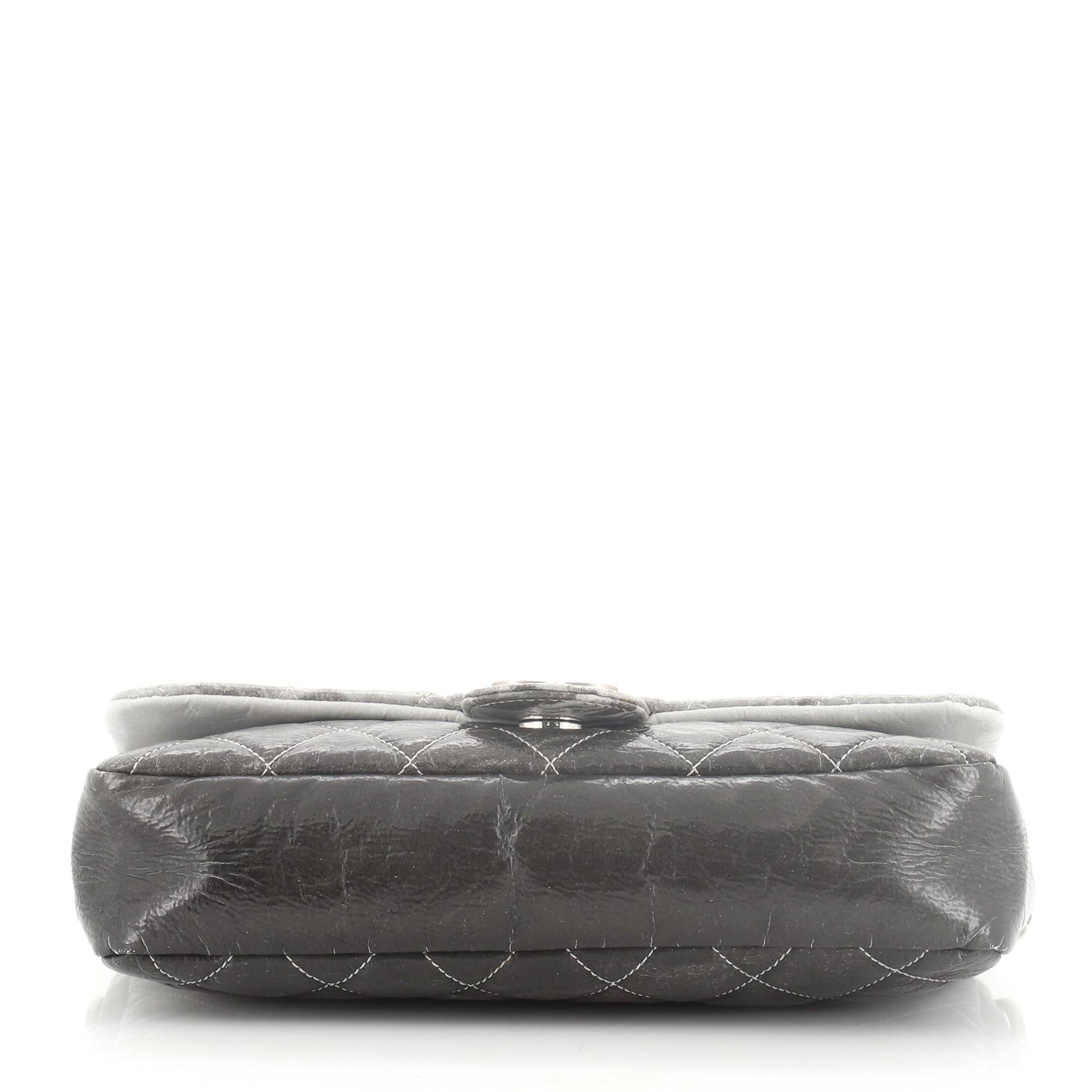 Women's Chanel Melrose Degrade Flap Bag Quilted Patent Vinyl Medium