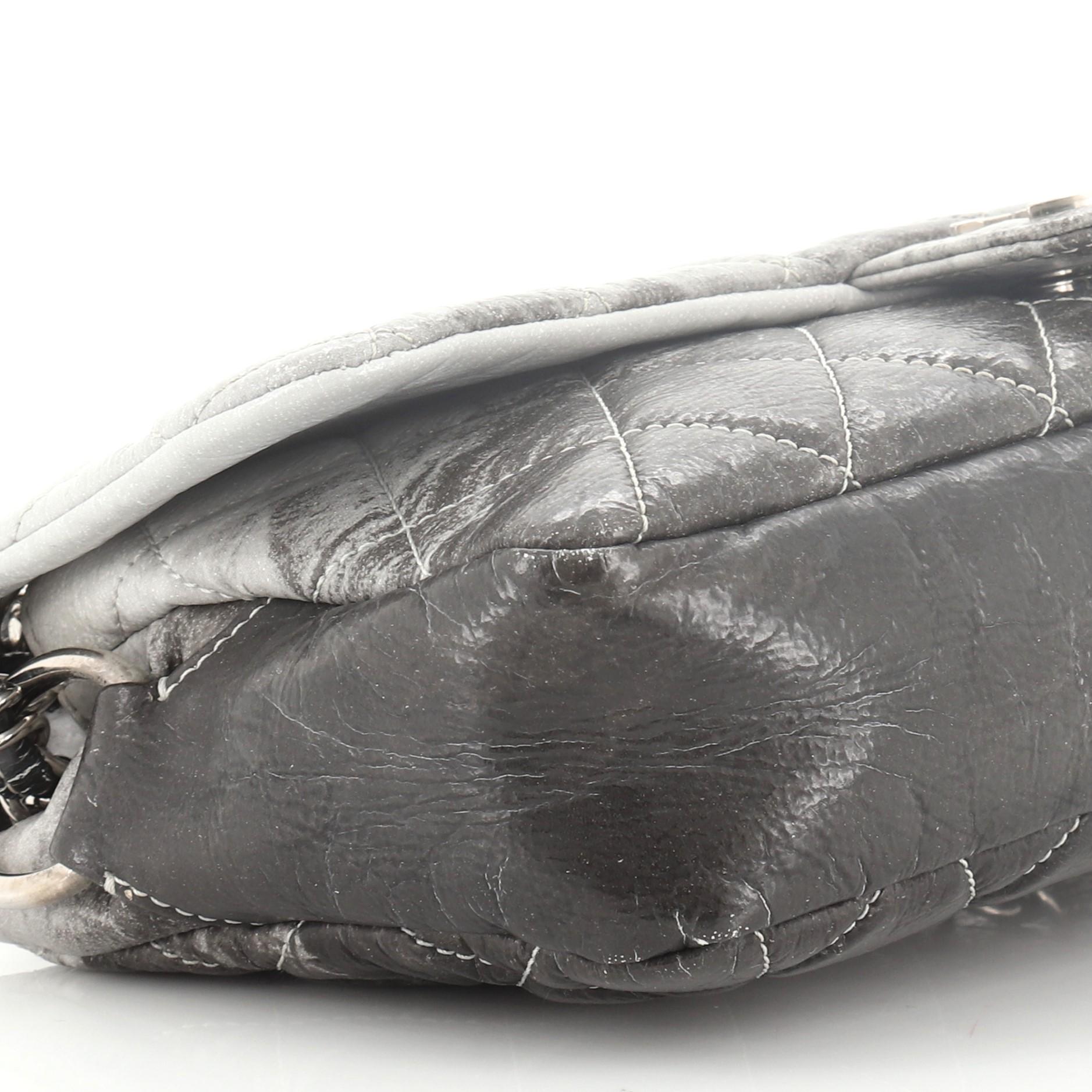 Women's Chanel Melrose Degrade Flap Bag Quilted Patent Vinyl Medium