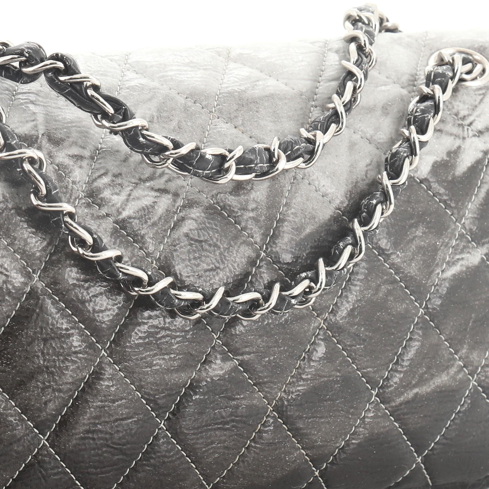 Chanel Melrose Degrade Flap Bag Quilted Patent Vinyl Medium 1