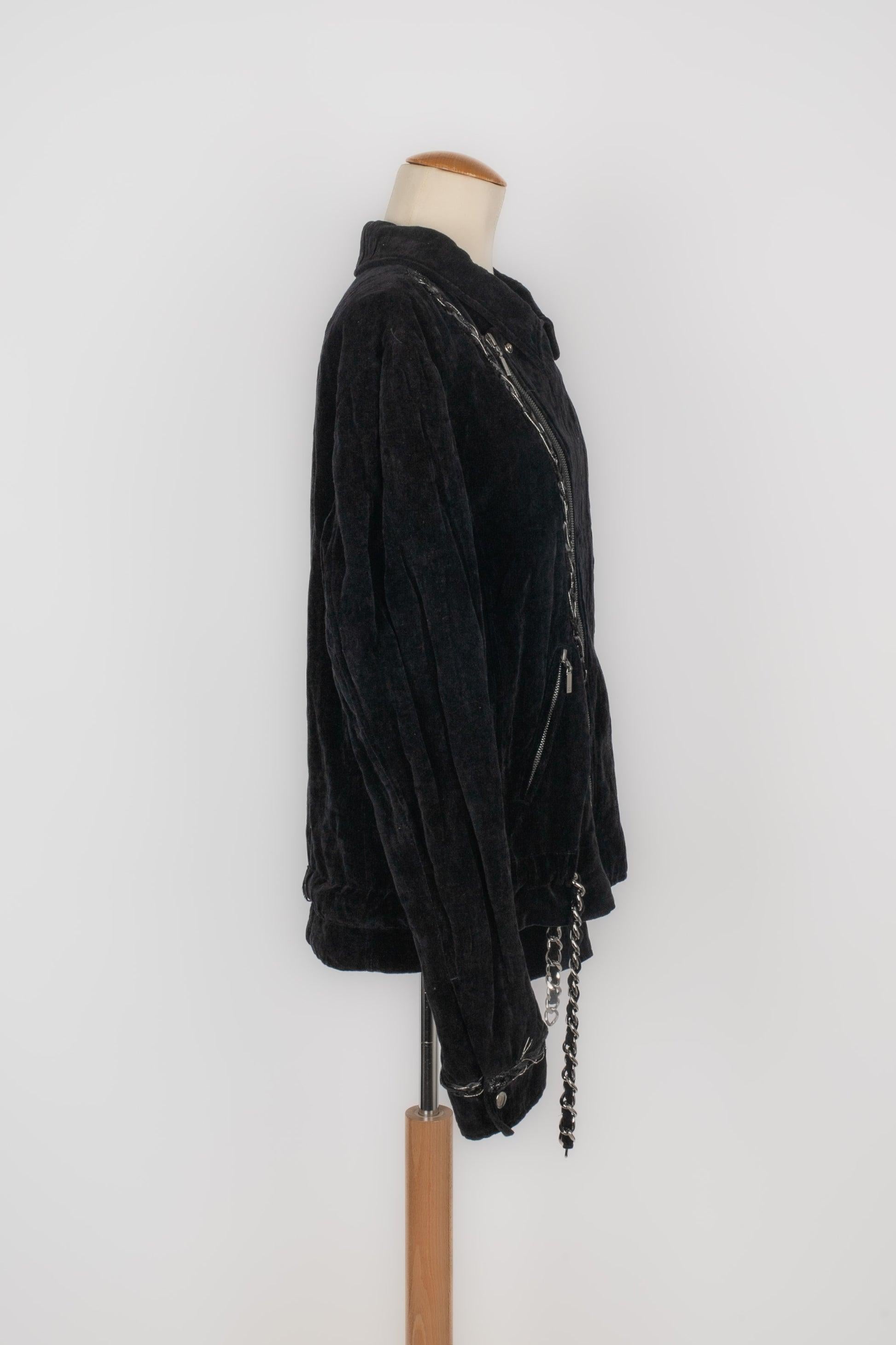 Veste en velours noir pour homme de Chanel Bon état - En vente à SAINT-OUEN-SUR-SEINE, FR