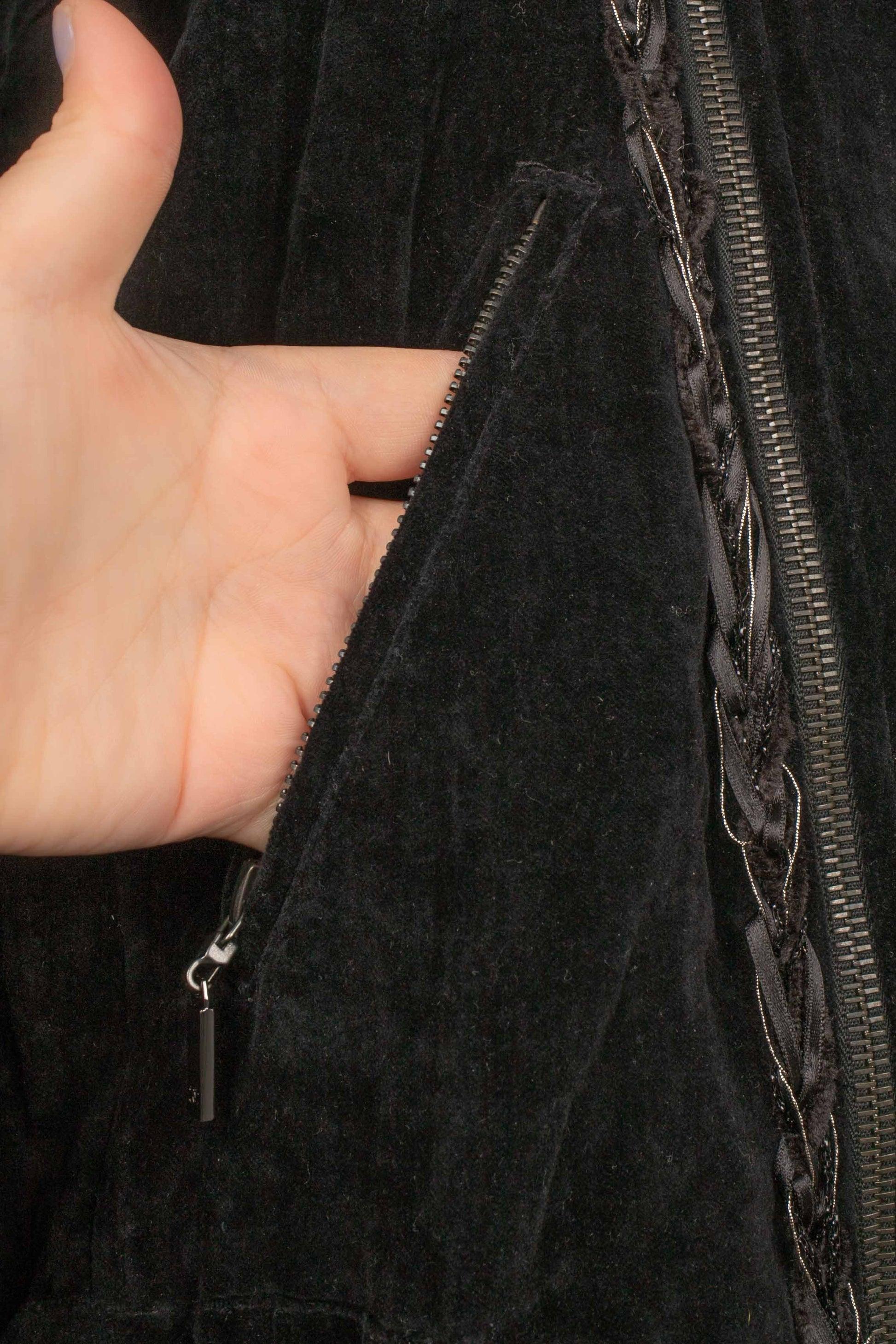 Veste en velours noir pour homme de Chanel en vente 3