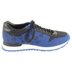 Louis Vuitton Men's Size 9.5 US Calfskin Damier Run Away Sneakers 85lk727s