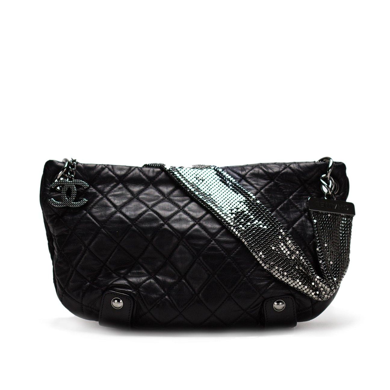 Chanel 2008 Rare Metallic Mesh Quilted Soft Quilted Lambskin Small Hobo Bag  For Sale 1