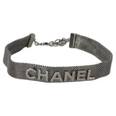 Chanel Mesh Logo Choker Necklace