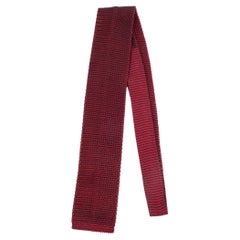 Chanel Mesh Tie Black and Red Silk Mesh Tie