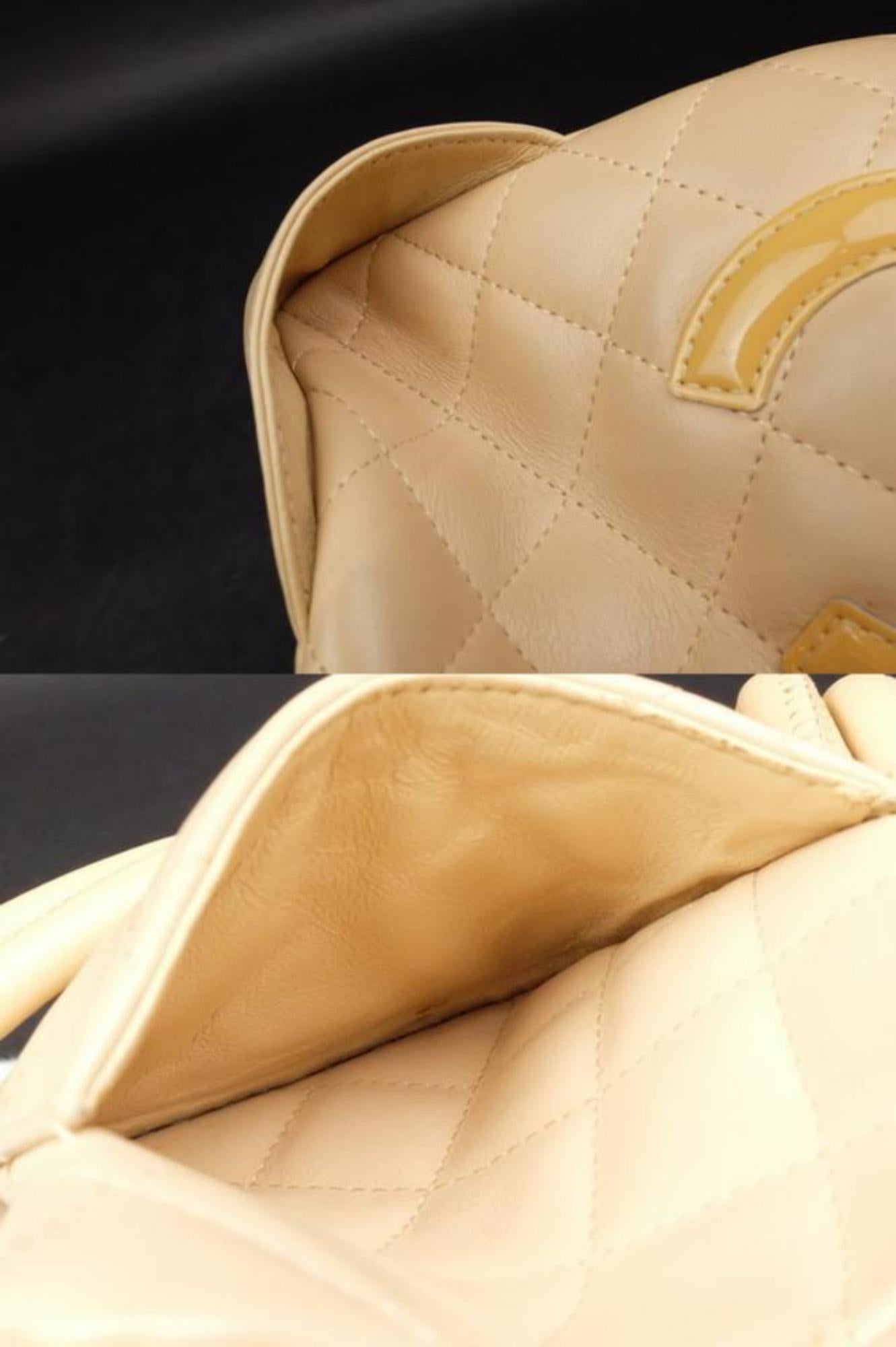 Chanel Messenger Cambon Quilted Ligne Mini Cross Body 230923 Beige Shoulder Bag For Sale 1