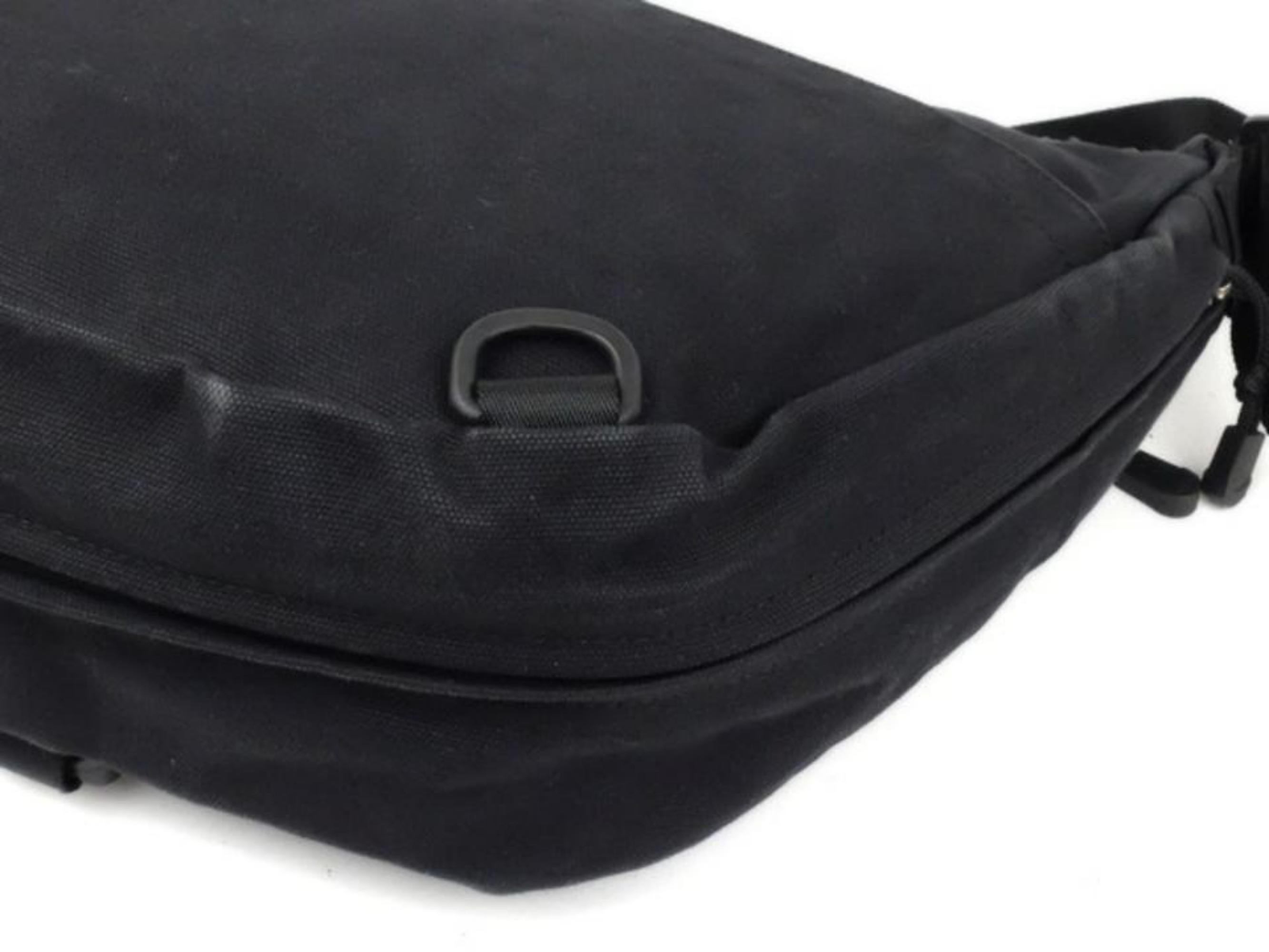 Chanel Messenger Cc Logo Sports 224491 Black X Grey Canvas Laptop Bag 6