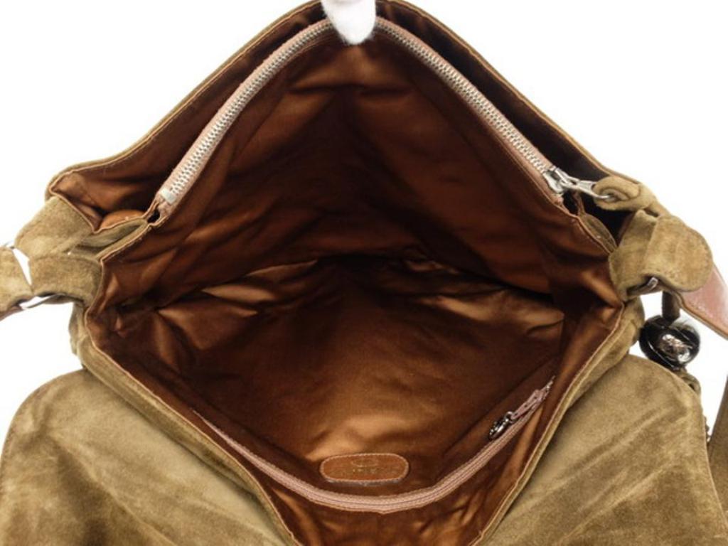 Chanel Messenger Jumbo Tassel 220201 Brown Suede Leather Messenger Bag For Sale 6