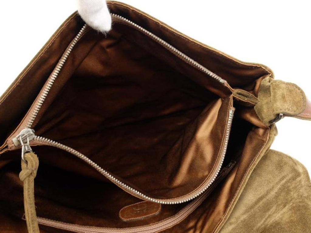 Women's Chanel Messenger Jumbo Tassel 220201 Brown Suede Leather Messenger Bag For Sale