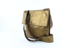 Chanel Messenger Metallic Lambskin Flat 7cz1016 Bronze Leather Cross Body Bag