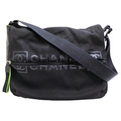 Chanel Messenger Sports Cc 233794 Black Nylon Shoulder Bag