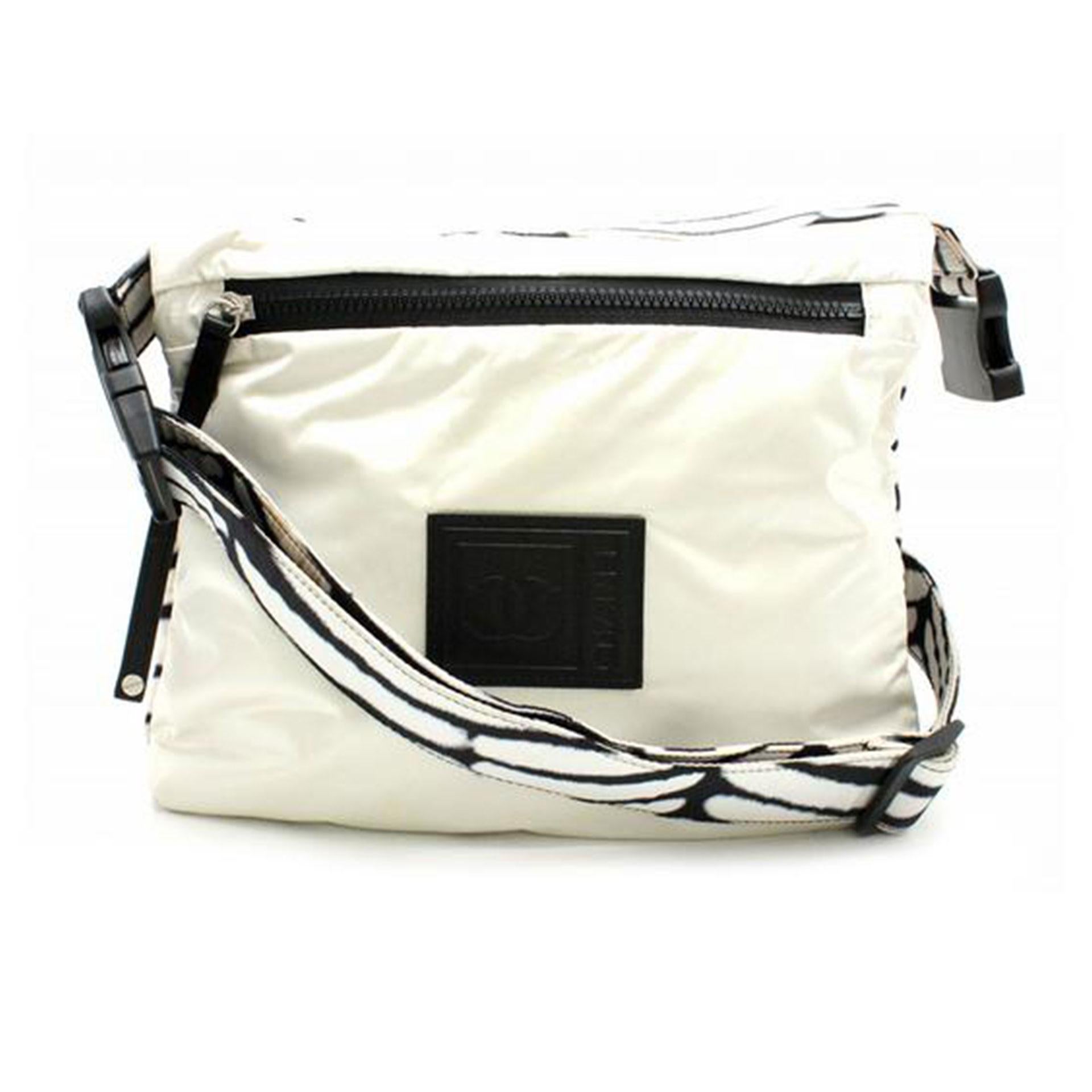 white nylon crossbody bag