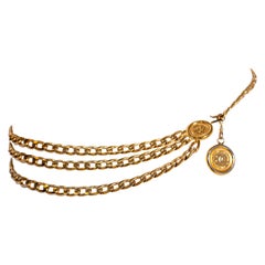 Chanel Metal Gold-Tone Chain Belt, Certificate of Authenticity 