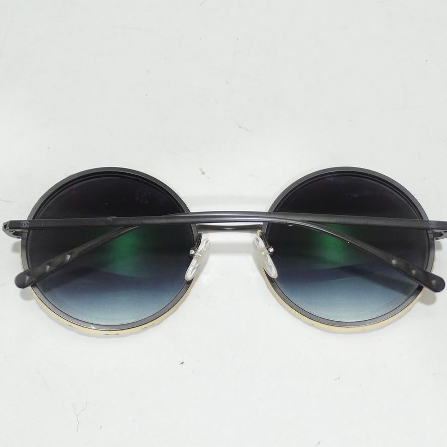 Chanel Metal Raffia Braided Round Sunglasses  7