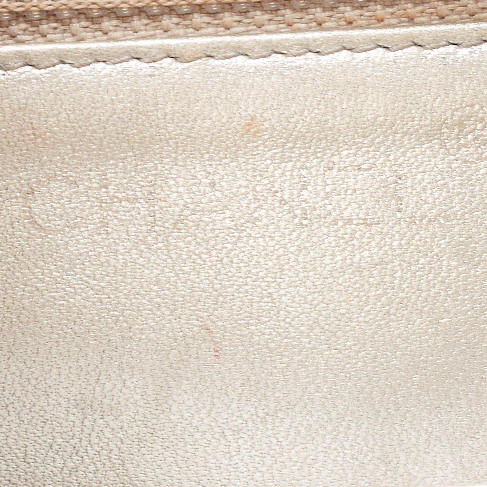 Chanel Metallic Beige Quilted Canvas Mini Classic Chain Tote 7
