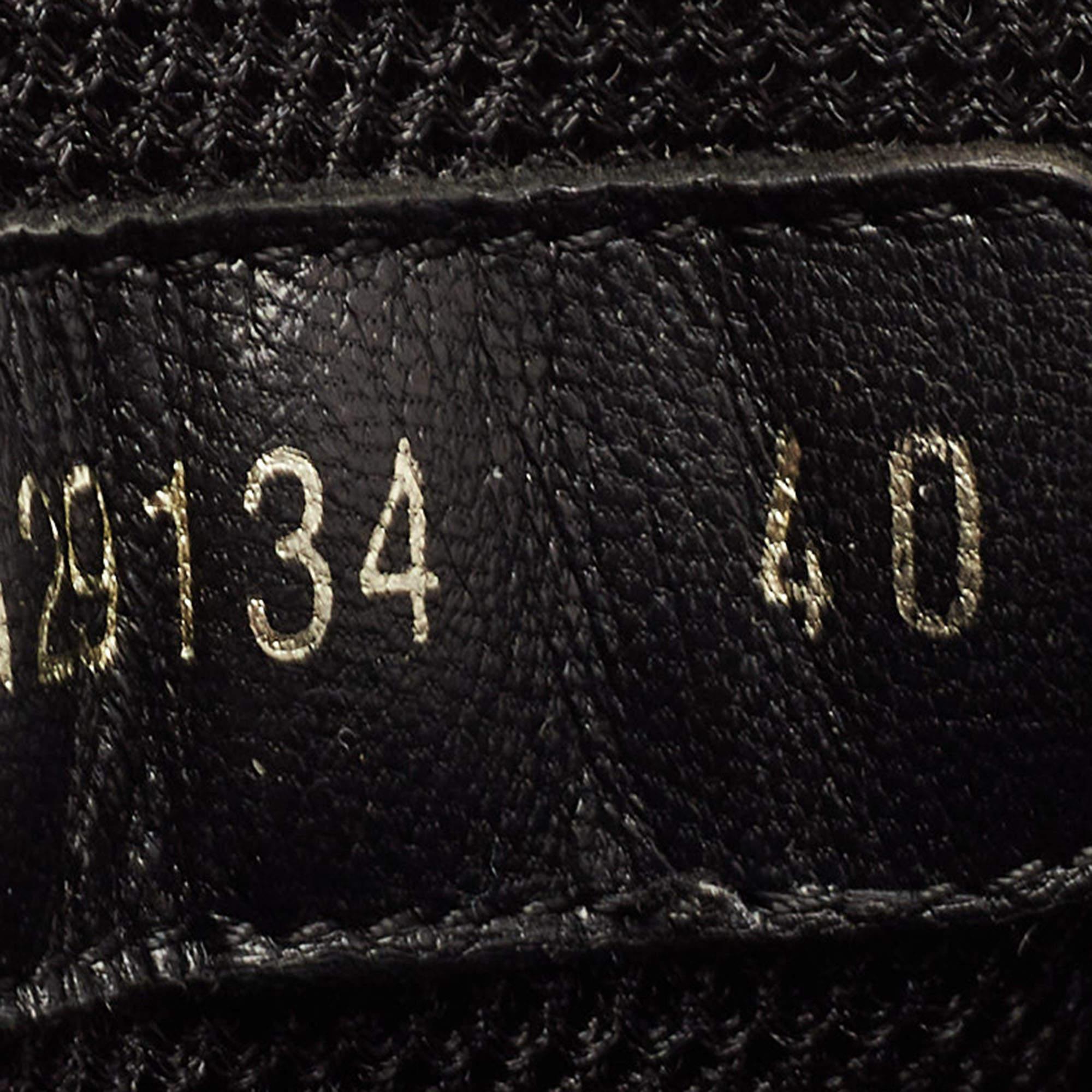 Chanel Metallic/Black Leather and Suede Low Top CC Sneakers Size 40 4