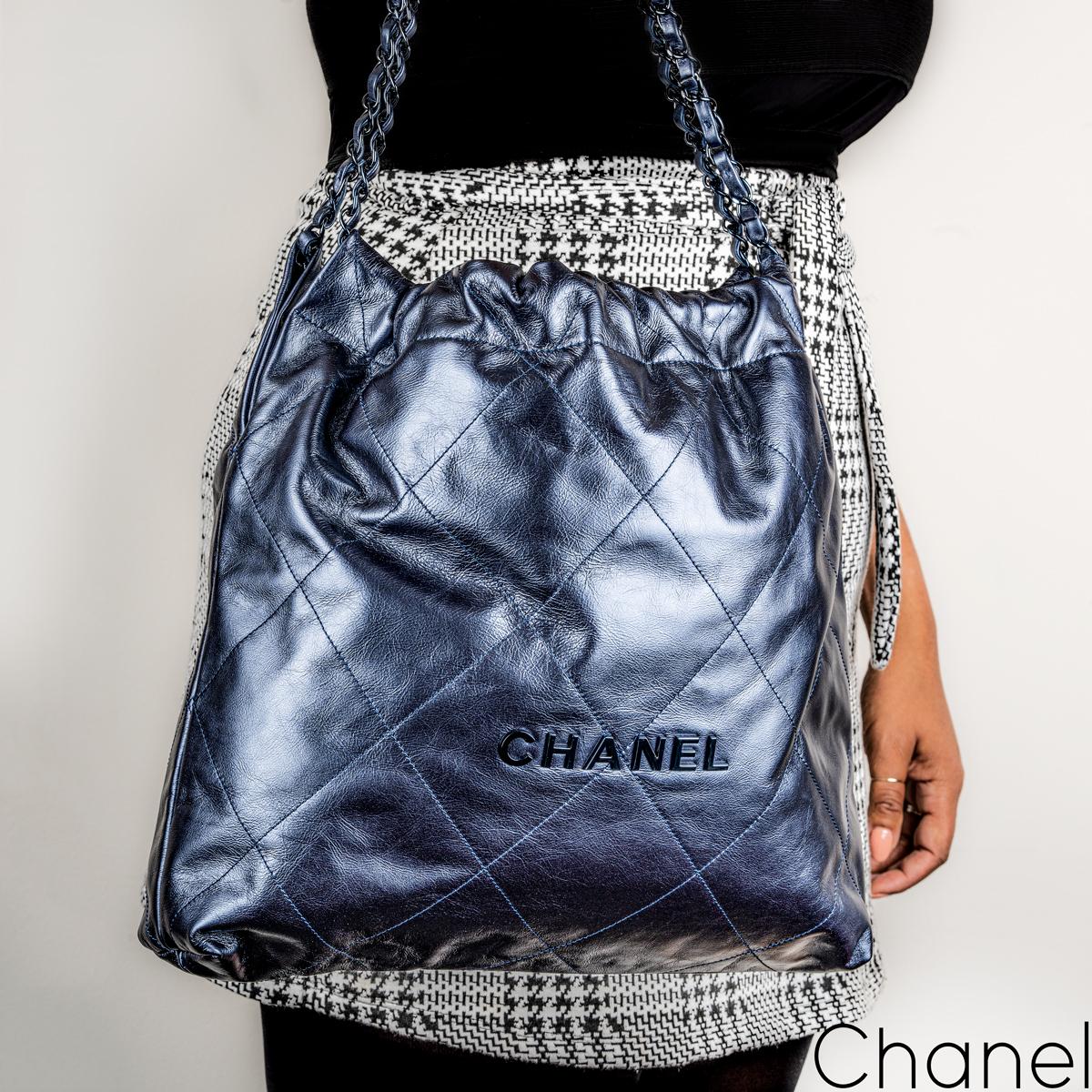 Chanel Metallic Blue 22 Small Bag 1