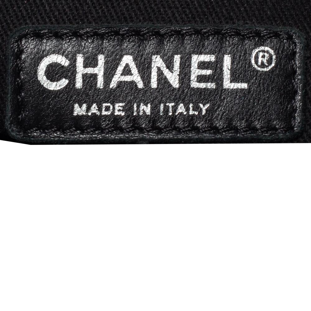 Chanel Metallic Blue Caviar Leather Easy Flap Bag 2