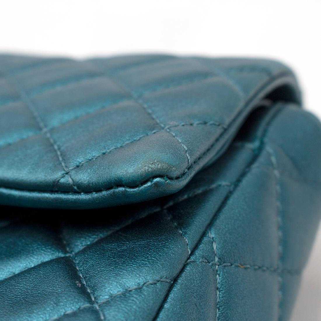 Chanel Metallic Blue Large 2.55 Handbag  For Sale 1